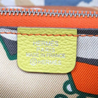 Hermes Azap Silk in Compact Wallet Round Color Leather Silver Lime Orange — view 6