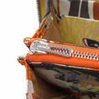 Hermes Azap Silk in Compact Wallet Round Color Leather Silver Lime Orange — view 4