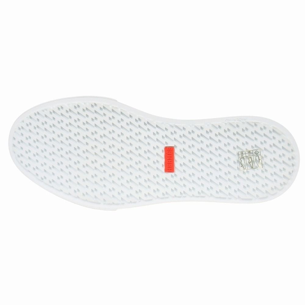 Hermes Get Sneakers Toile H-unprime Leather Stencil Logo Leopard 41 Prue — view 6