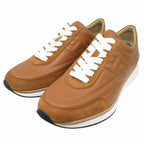 Hermes Easy Leather Sneakers Shoes Calfskin Shepple Velour Logo — view 3