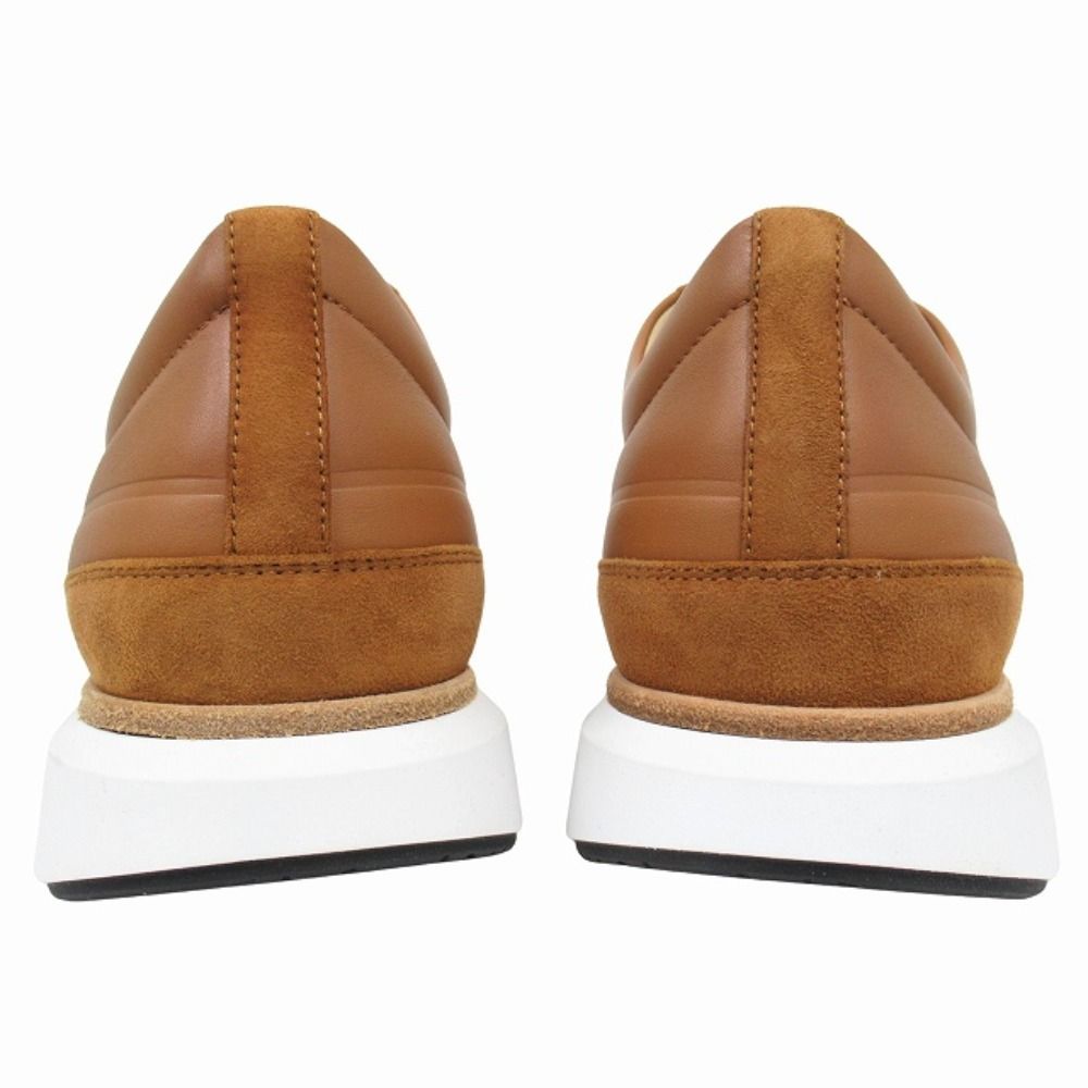 Hermes Easy Leather Sneakers Shoes Calfskin Shepple Velour Logo — view 4