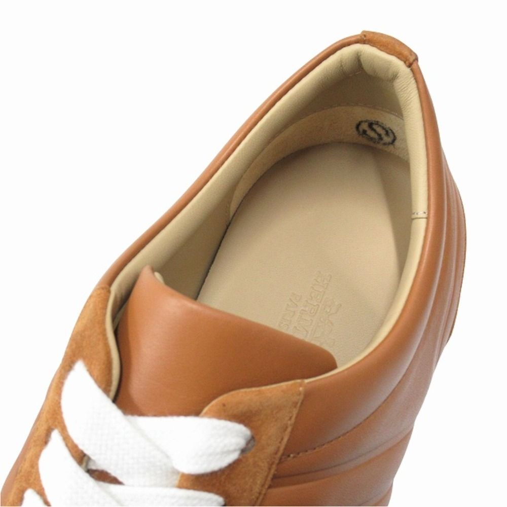 Hermes Easy Leather Sneakers Shoes Calfskin Shepple Velour Logo — view 5