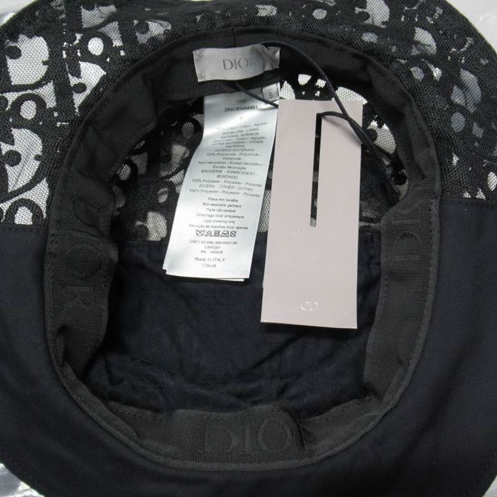 Dior Oblique Split Fisherman Bucket Hat S Black — view 6