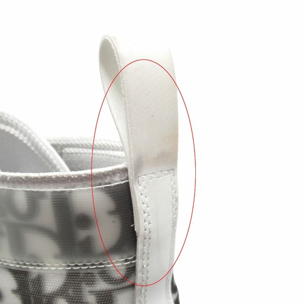 Dior Oak High Top Sneakers Shoes Cut Trotter Logo Technical Fabric 45 White — view 9