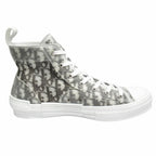 Dior Oak High Top Sneakers Shoes Cut Trotter Logo Technical Fabric 45 White — view 2