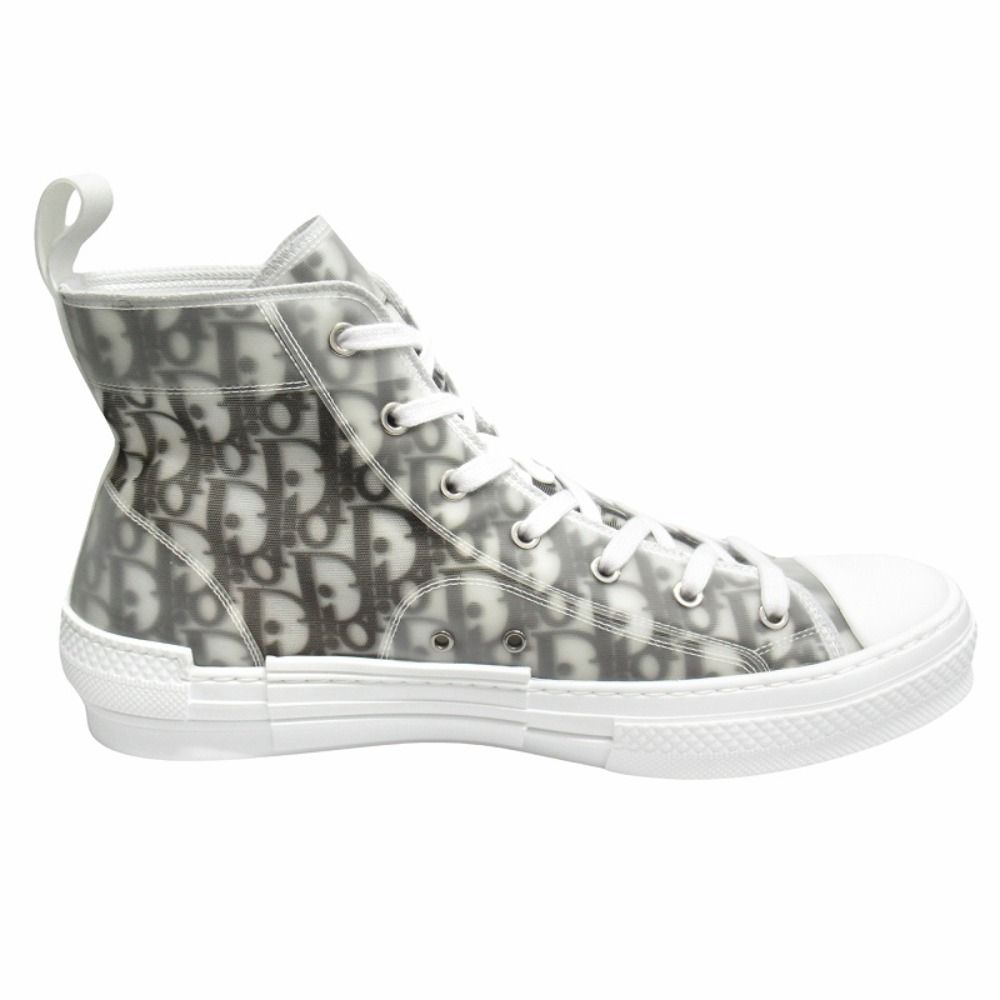 Dior Oak High Top Sneakers Shoes Cut Trotter Logo Technical Fabric 45 White — view 2