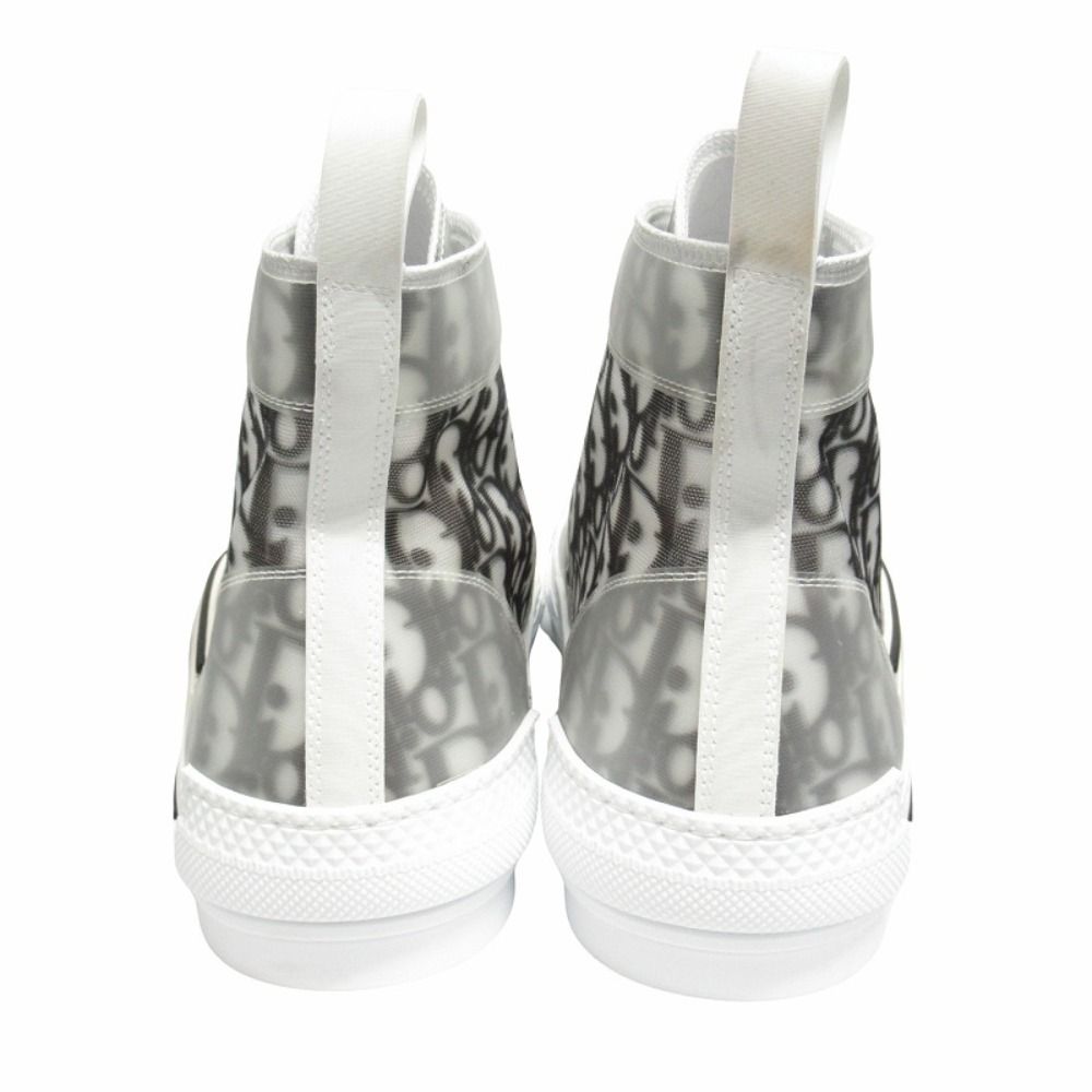 Dior Oak High Top Sneakers Shoes Cut Trotter Logo Technical Fabric 45 White — view 5