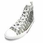 Dior Oak High Top Sneakers Shoes Cut Trotter Logo Technical Fabric 45 White — view 3