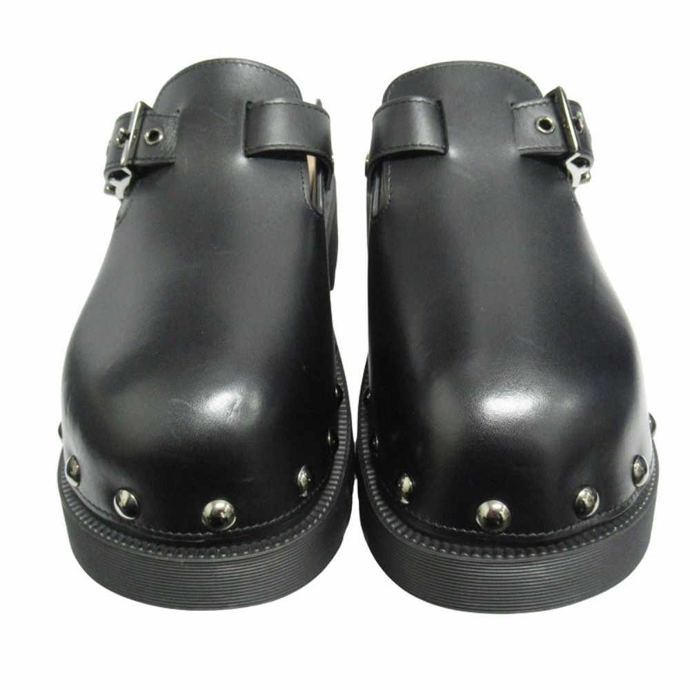 Dior Quake Leather Clog Sandals Sabot Platform 39 Black — view 4