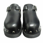 Dior Quake Leather Clog Sandals Sabot Platform 39 Black — view 4
