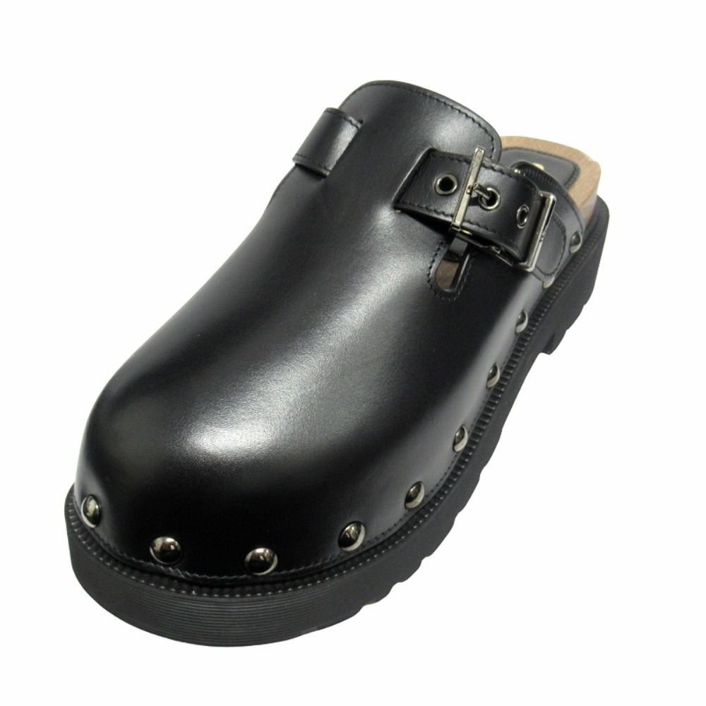 Dior Quake Leather Clog Sandals Sabot Platform 39 Black — view 3
