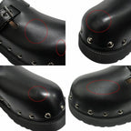 Dior Quake Leather Clog Sandals Sabot Platform 39 Black — view 9