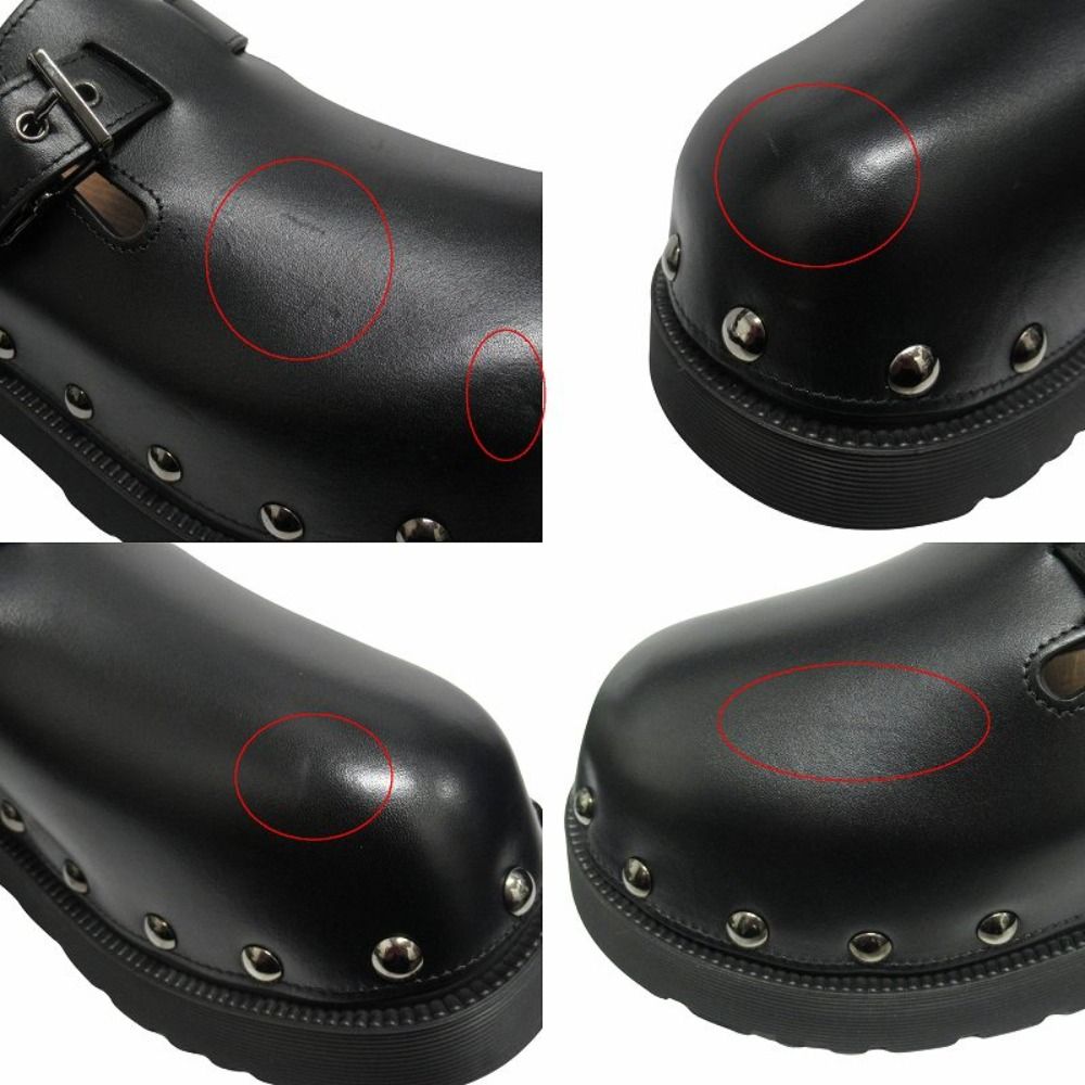 Dior Quake Leather Clog Sandals Sabot Platform 39 Black — view 9