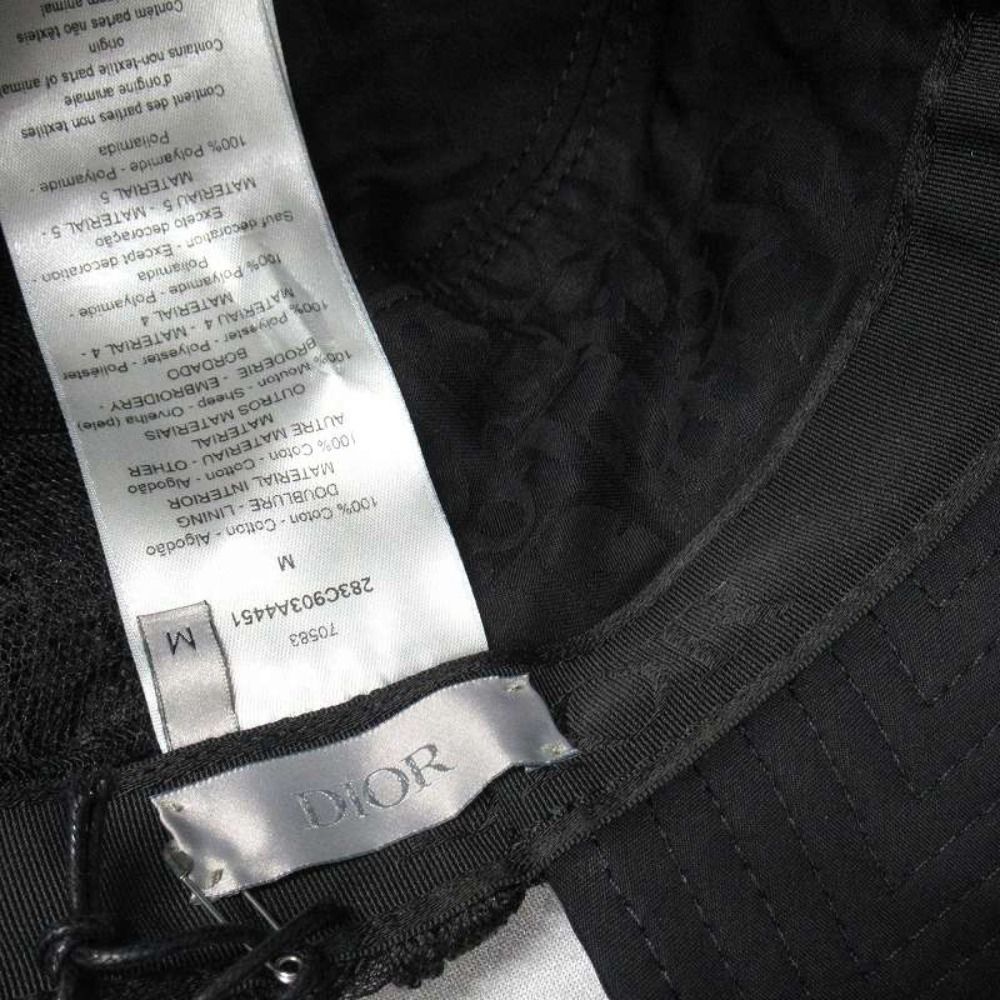 Dior Oak Split Cap Bucket Hat Hybrid Hat Trotter Contrast M Black — view 8