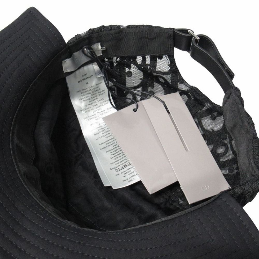 Dior Oak Split Cap Bucket Hat Hybrid Hat Trotter Contrast M Black — view 7