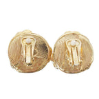 Chanel Vintage CC Logo Gripoix Earrings Costume Gold Red — view 2