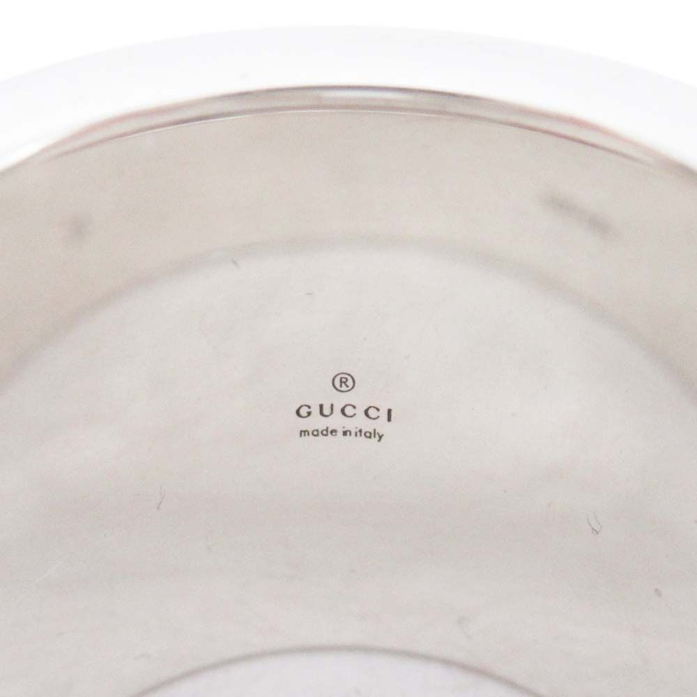 Gucci Cutout Wide Ring Logo Silver — view 8