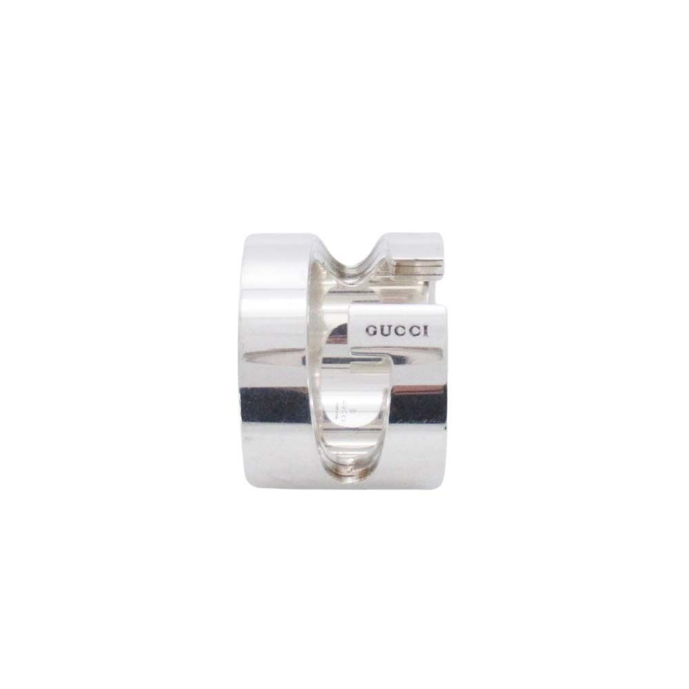 Gucci Cutout Wide Ring Logo Silver — view 5