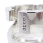 Gucci Cutout Wide Ring Logo Silver — view 7