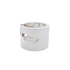 Gucci Cutout Wide Ring Logo Silver — view 2