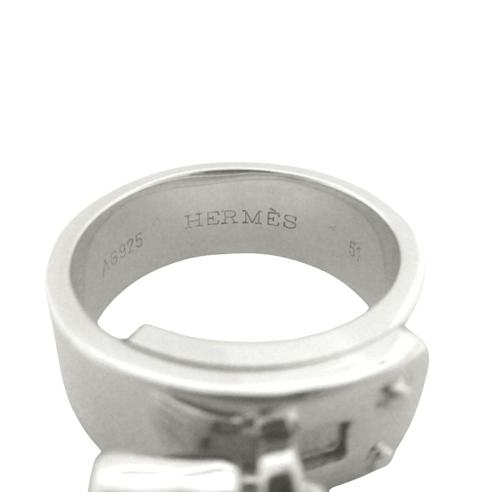 Hermes Polished Kelly Ring 51 Silver — view 5