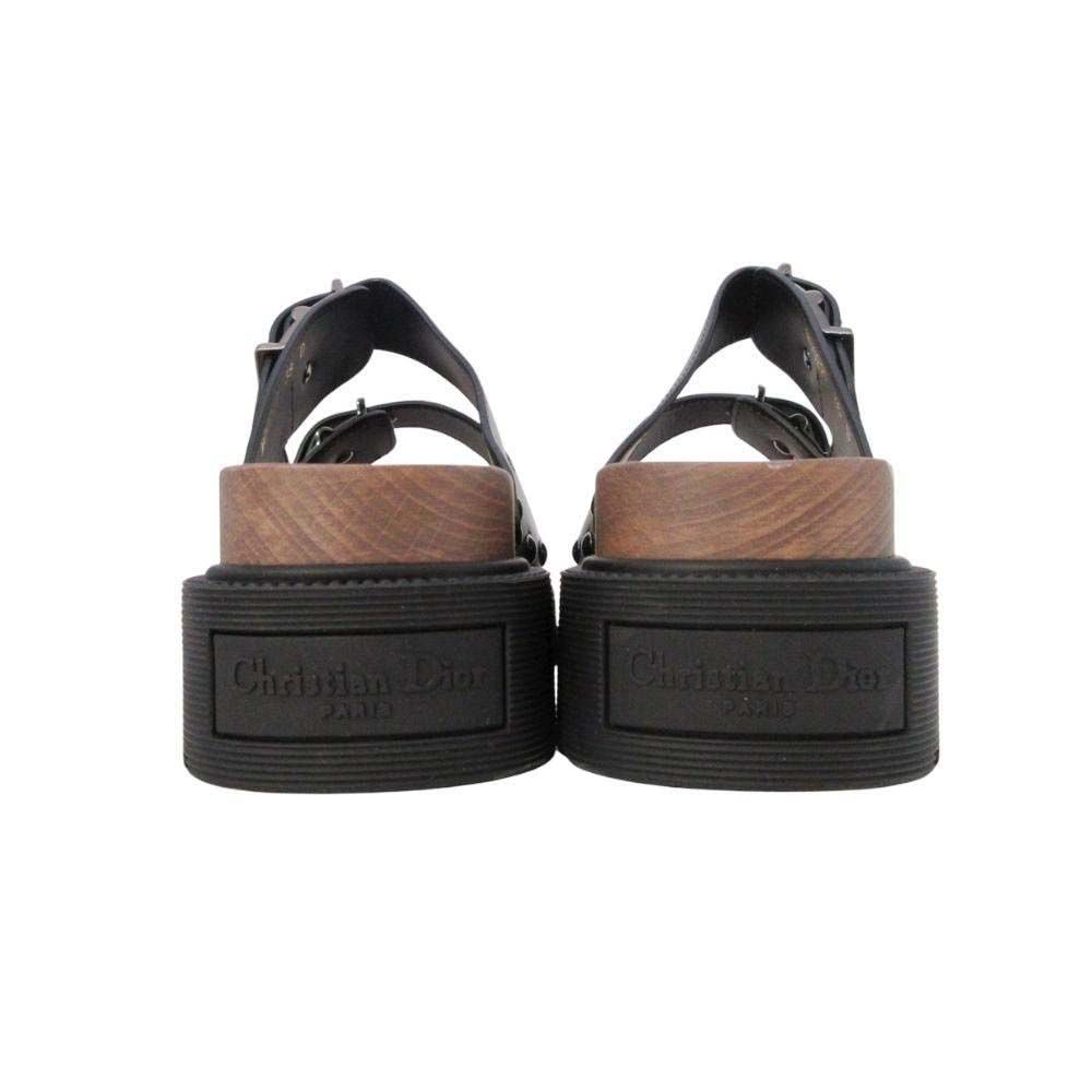 Dior Quake Platform Slide Sandals Shoes Black — view 4