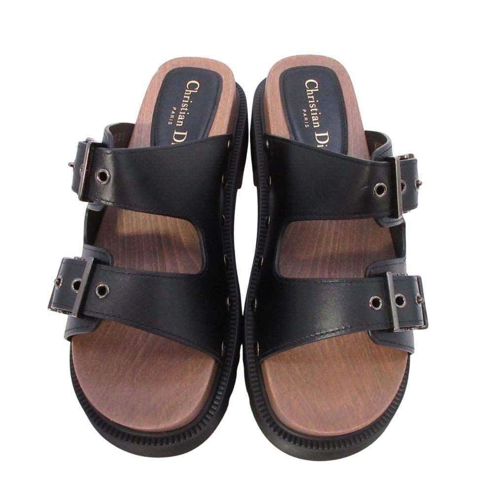 Dior Quake Platform Slide Sandals Shoes Black — view 2