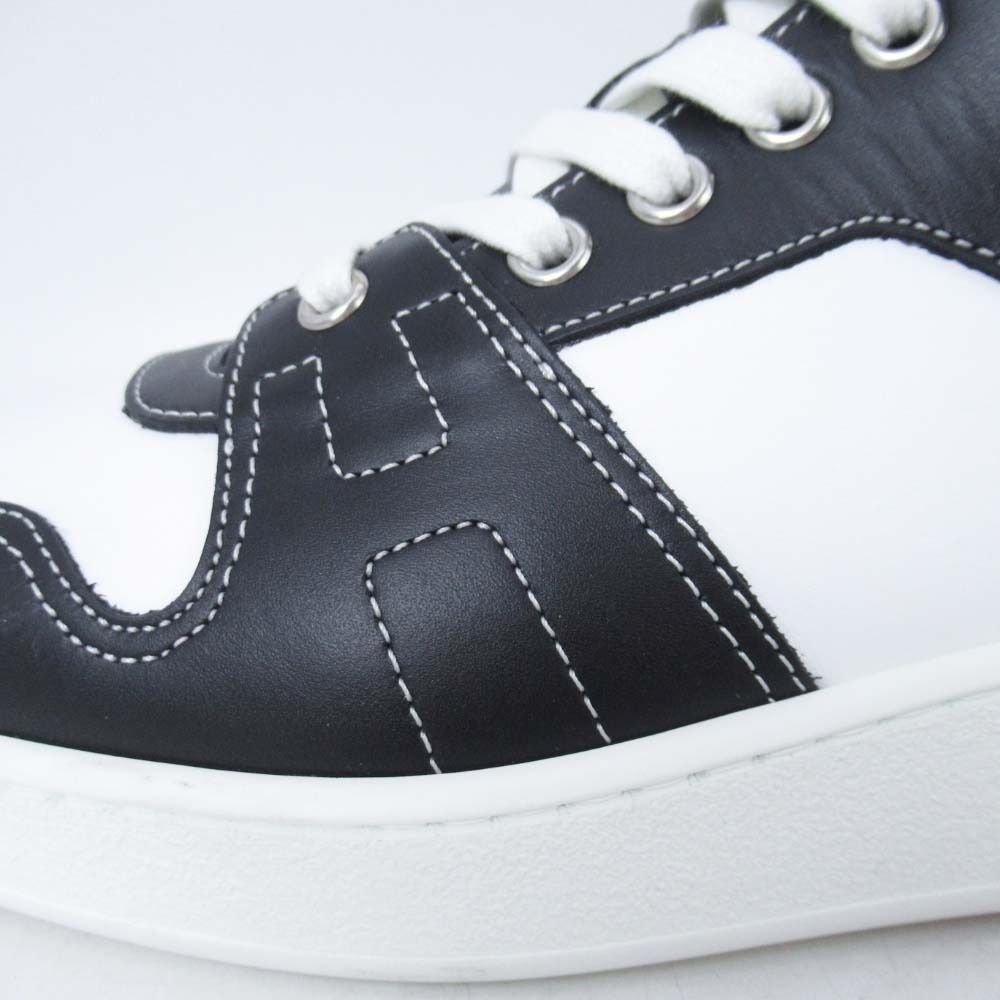Hermes Freestyle Sneakers High Cut Series Logo Shoes 40.5 Black White Blue — view 8