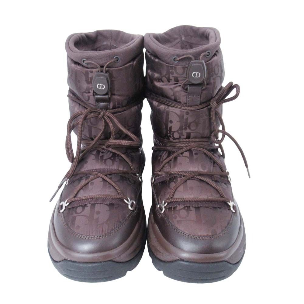 Dior Homme Snow Boots Jacquard Logo Shoes 41 Brown — view 2