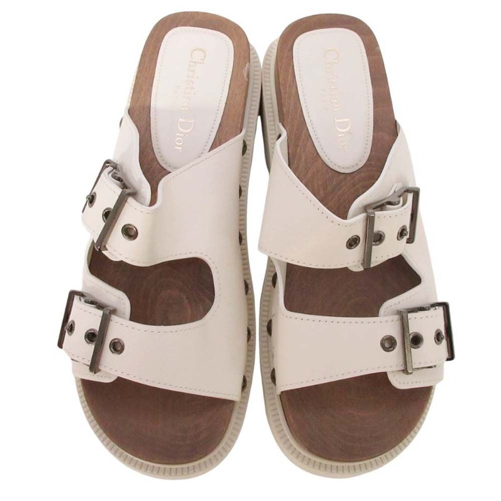 Dior Quake Platform Slide Sandals Shoes Ivory — view 3