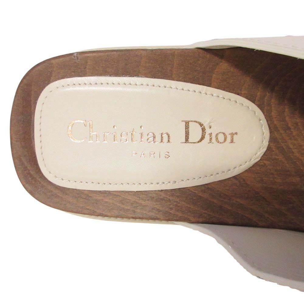 Dior Quake Platform Slide Sandals Shoes Ivory — view 9