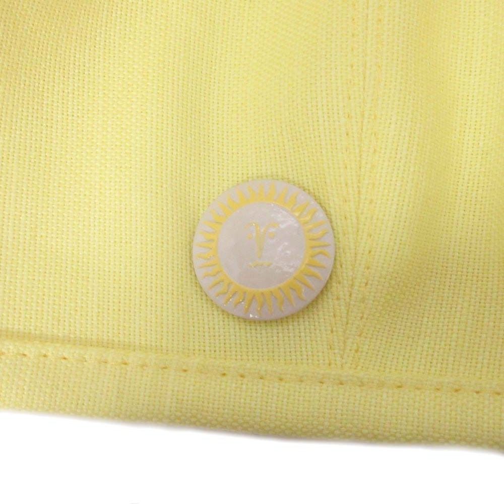 Hermes Gabrielle Beret Linen Silk Hat Cap 57 cm Yellow Handbag — view 7