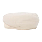 Hermes Gabrielle Beret Denim Leather Trim Series Button Hat 57 cm Ivory Handbag — view 4
