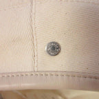 Hermes Gabrielle Beret Denim Leather Trim Series Button Hat 57 cm Ivory Handbag — view 9