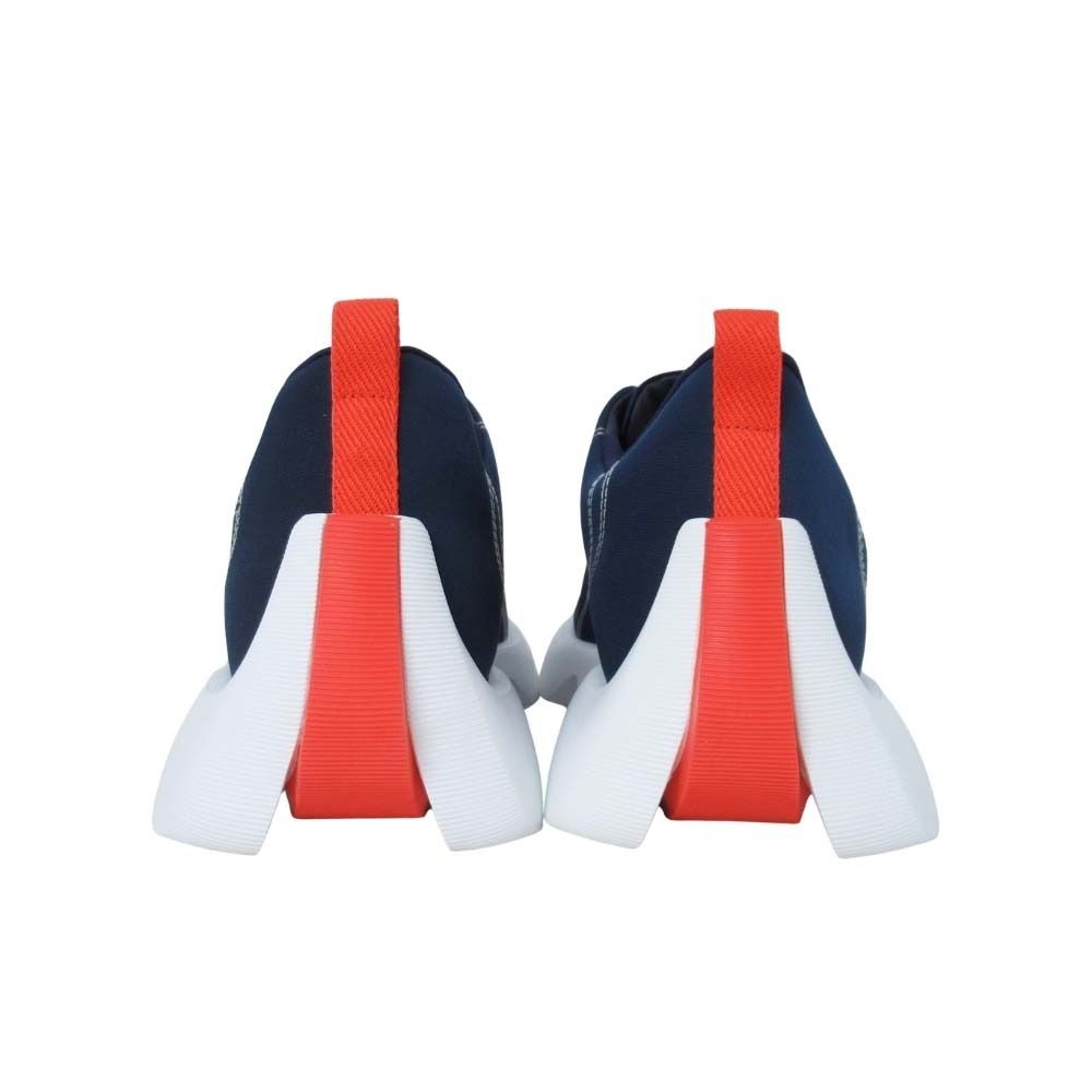 Hermes Envol Thick Sole Sneakers Stitch Shoes 41.5 Navy Orange — view 3