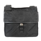 Prada Tessuto Nylon Triangle Logo Plate Messenger Shoulder Bag Purse Black — view 3