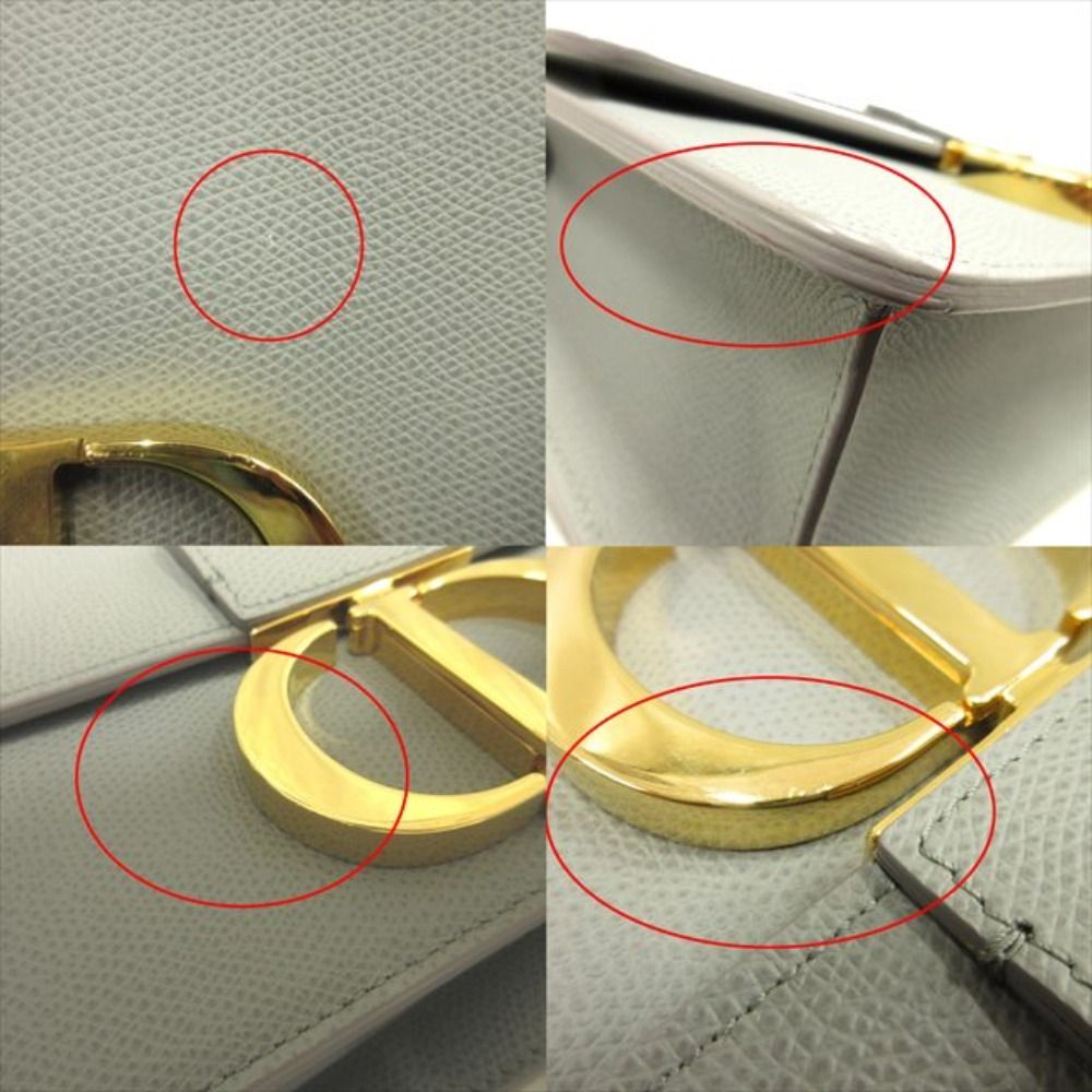 Dior le 30 Monte Ny 30 Montaigne Leather Shoulder Cross Blue Gold Handbag — view 8