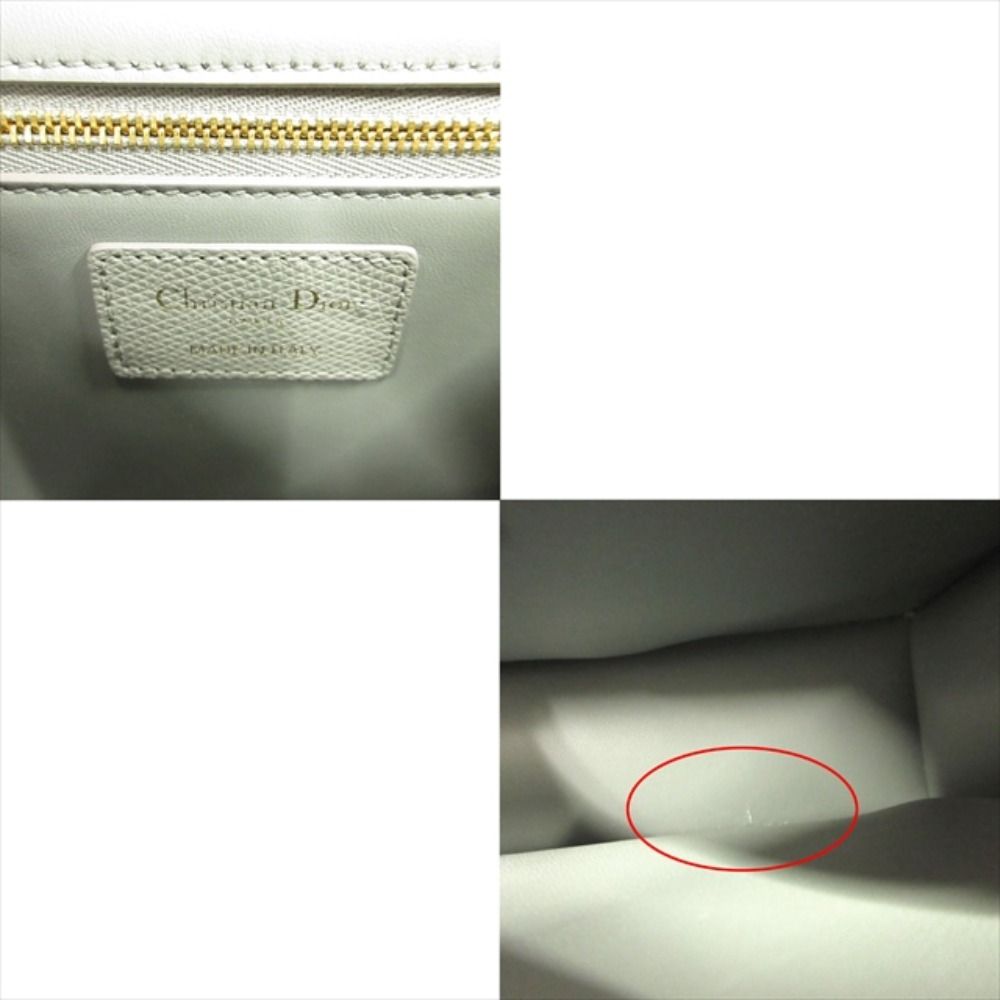 Dior le 30 Monte Ny 30 Montaigne Leather Shoulder Cross Blue Gold Handbag — view 7
