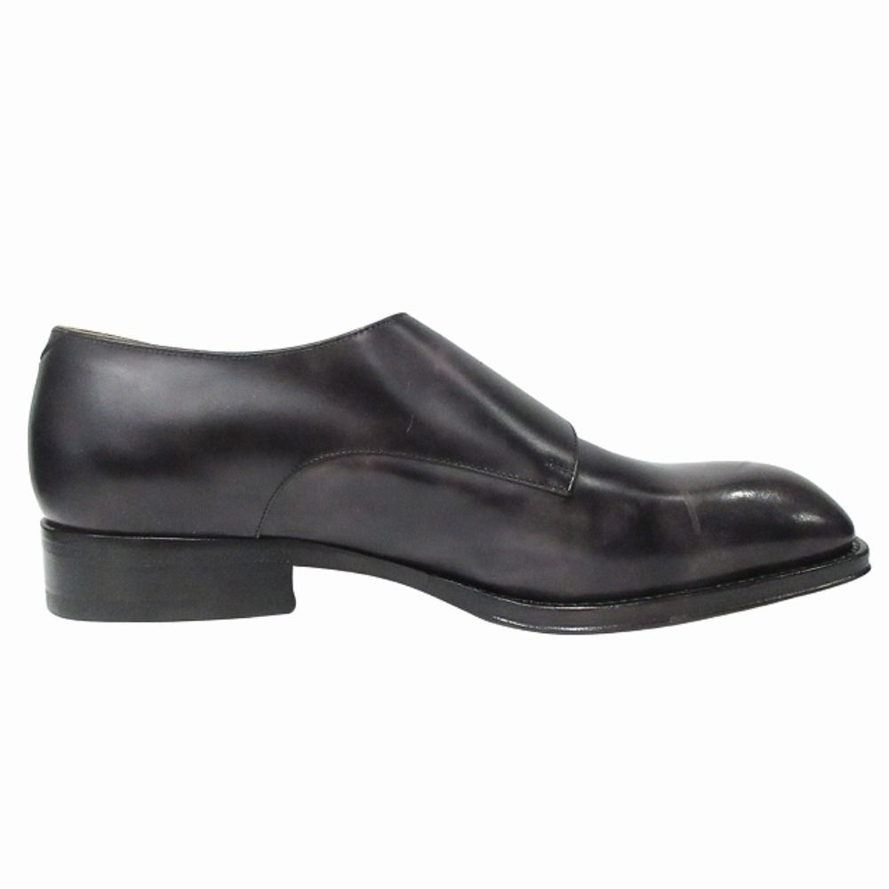 Louis Vuitton Double Monk Strap Dress Business Shoes Leather Silver Black — view 2