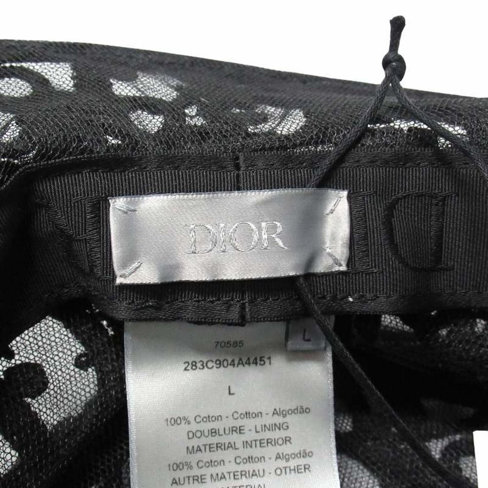 Dior Oak Split Fisherman Bucket Hat Trotter Contrast L Black — view 7