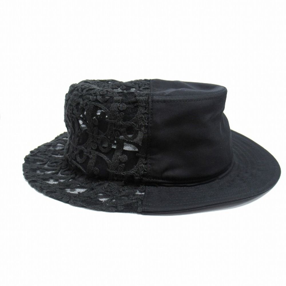 Dior Oak Split Fisherman Bucket Hat Trotter Contrast L Black — view 3