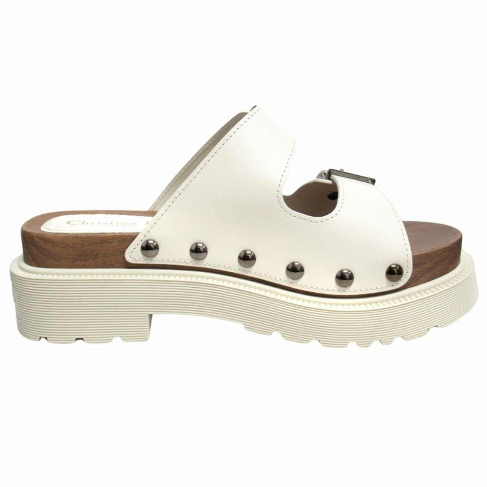 Dior Quake Leather Sandals Platform Shoes 37 White — view 2