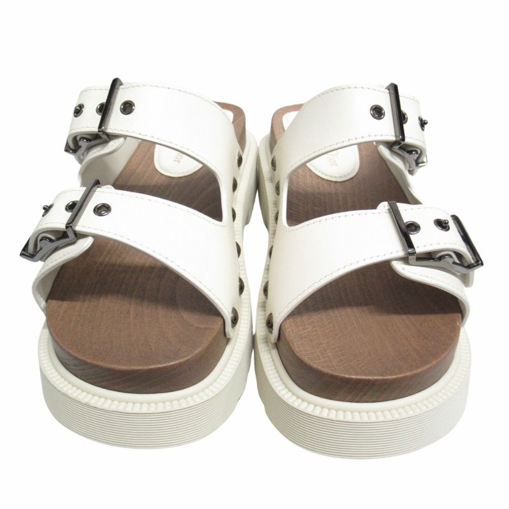 Dior Quake Leather Sandals Platform Shoes 37 White — view 4