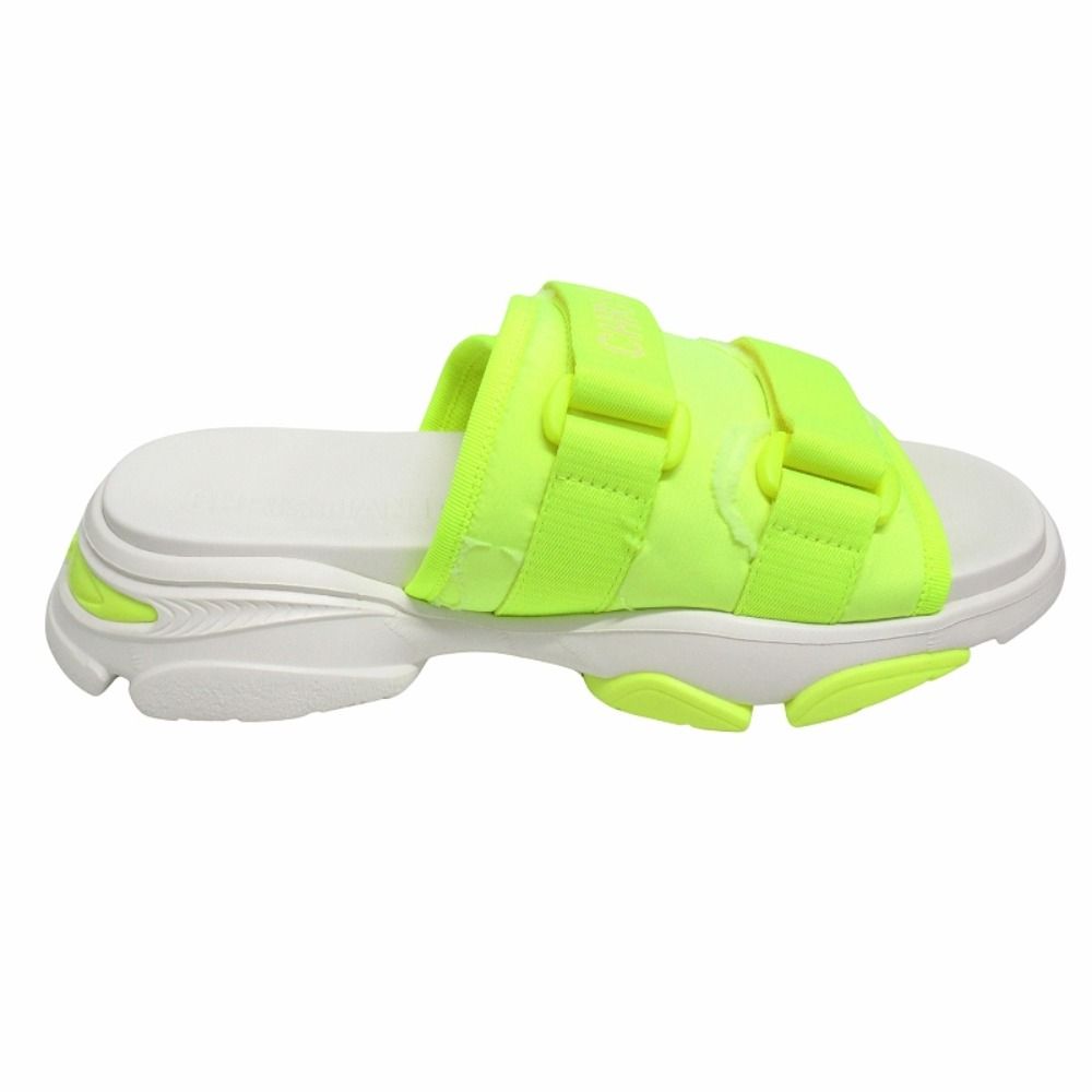 Dior D Wonder Slide Sandals Logo Belt Platform Shoes 38 Yellow — view 2