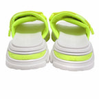 Dior D Wonder Slide Sandals Logo Belt Platform Shoes 38 Yellow — view 5