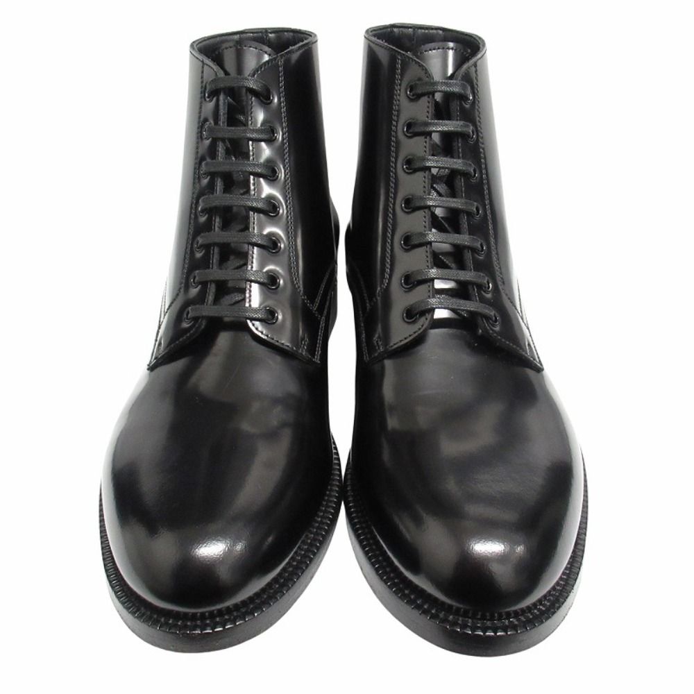 Celine Era Leather Short Boots Lace Up Shoes Hedi Slimane 36 Black — view 4