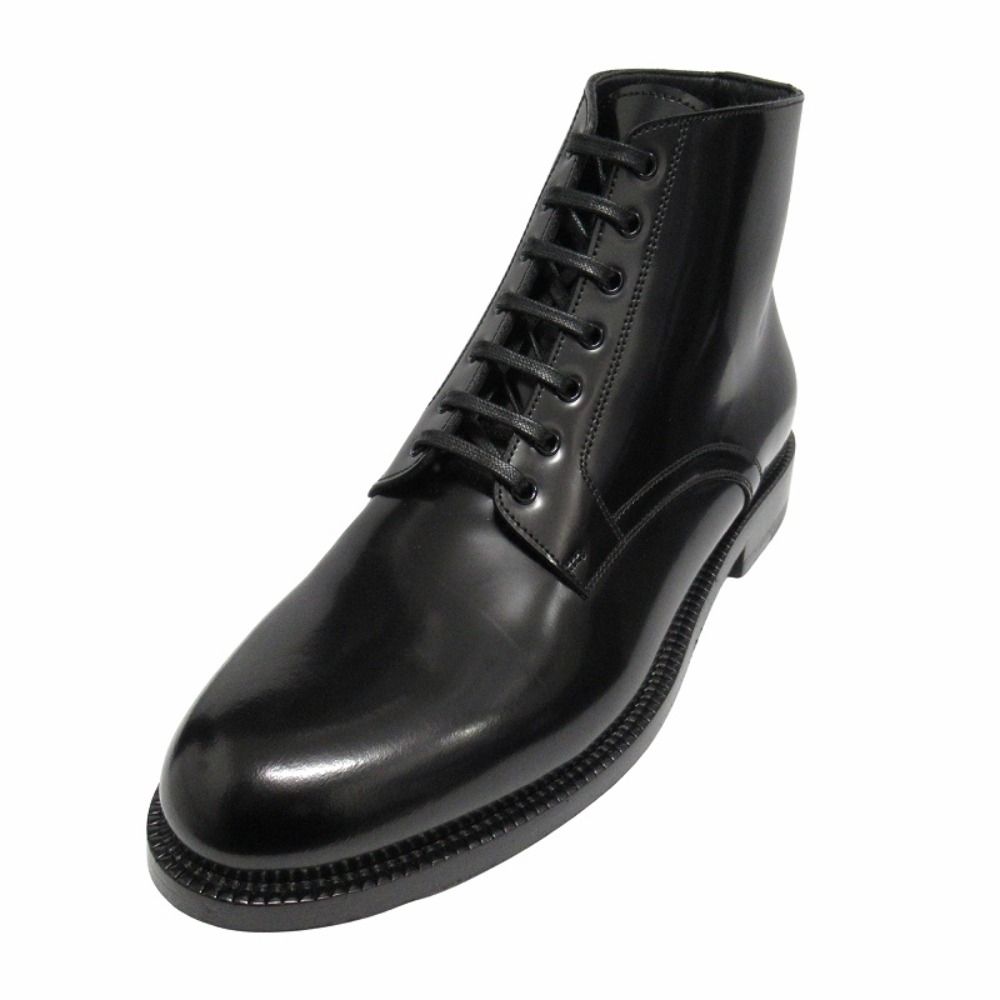 Celine Era Leather Short Boots Lace Up Shoes Hedi Slimane 36 Black — view 3