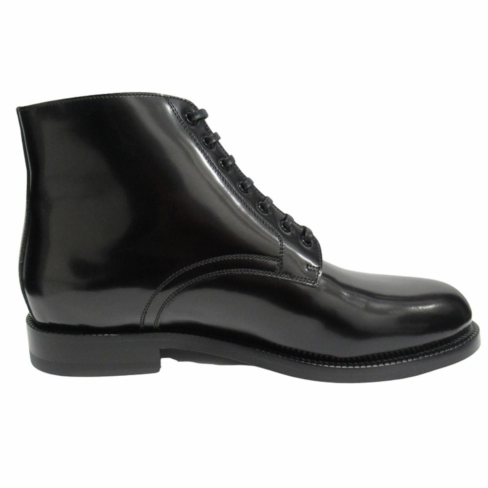Celine Era Leather Short Boots Lace Up Shoes Hedi Slimane 36 Black — view 2