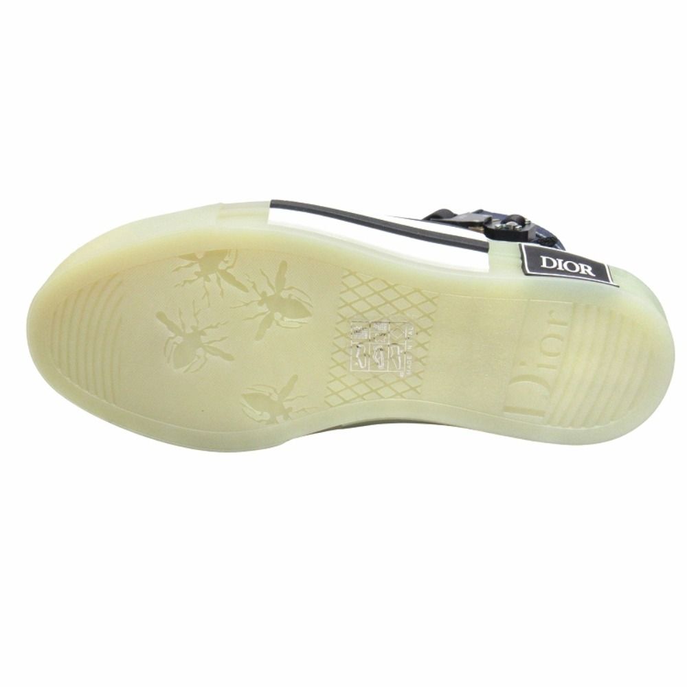 Dior High Top Logo Buckle Cut Sneakers Shoes 36 Navy — view 6