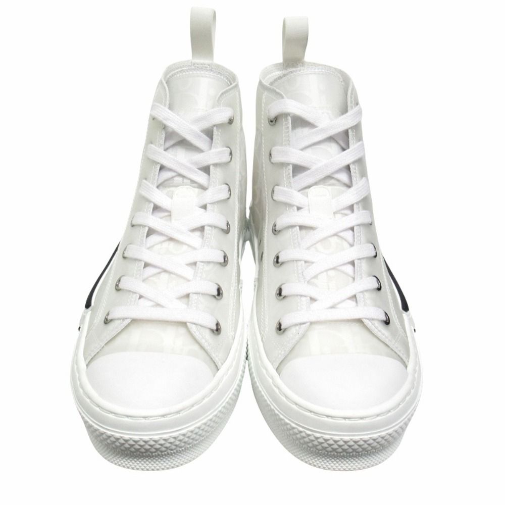 Dior Oak League High Top Sneakers Cut Shoes Logo Trotter 38 White — view 5